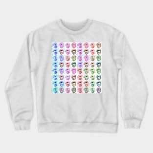 Multi colored blurry  Hamsa Evil eye Pop Art Design Crewneck Sweatshirt